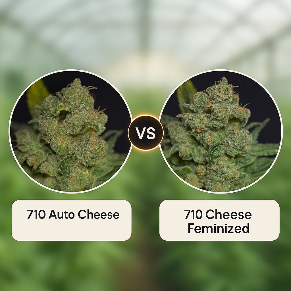 710 Auto Cheese (z710 Genetics) vs 710 Cheese (z710 Genetics) porównanie nasion konopi