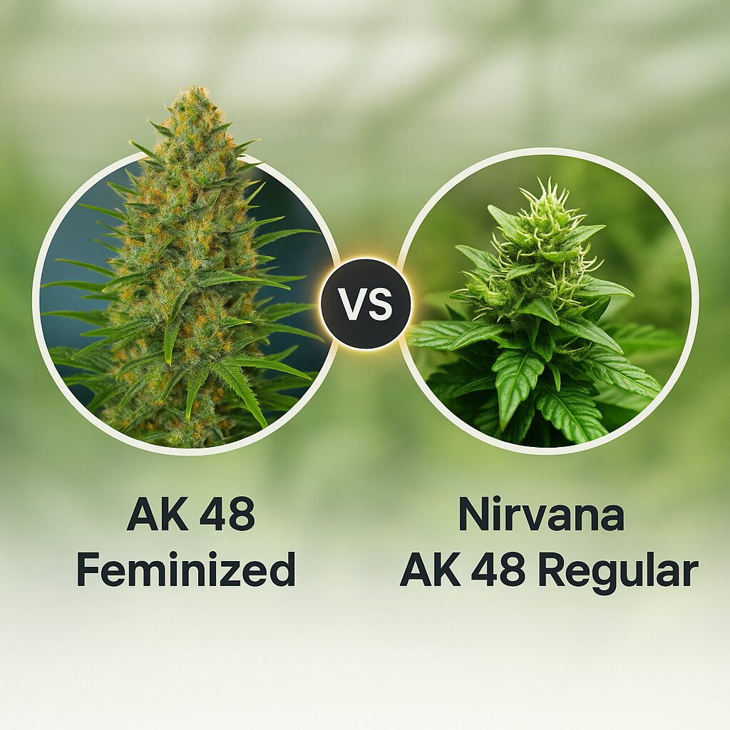 AK 48 (Nirvana Seeds) vs Nirvana AK 48 (Nirvana Seeds) porównanie nasion konopi