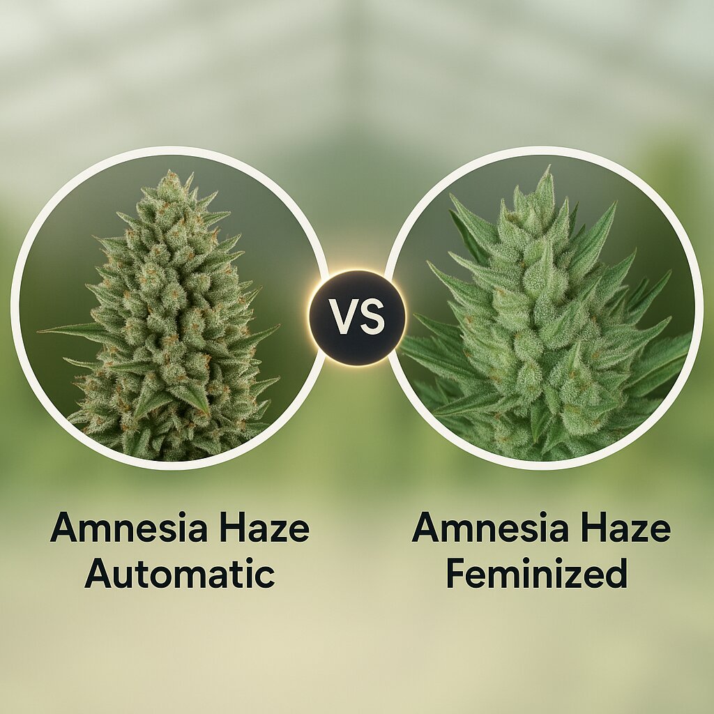 Amnesia Haze Automatic (Royal Queen Seeds) vs Amnesia Haze (Soma Seeds) porównanie nasion konopi