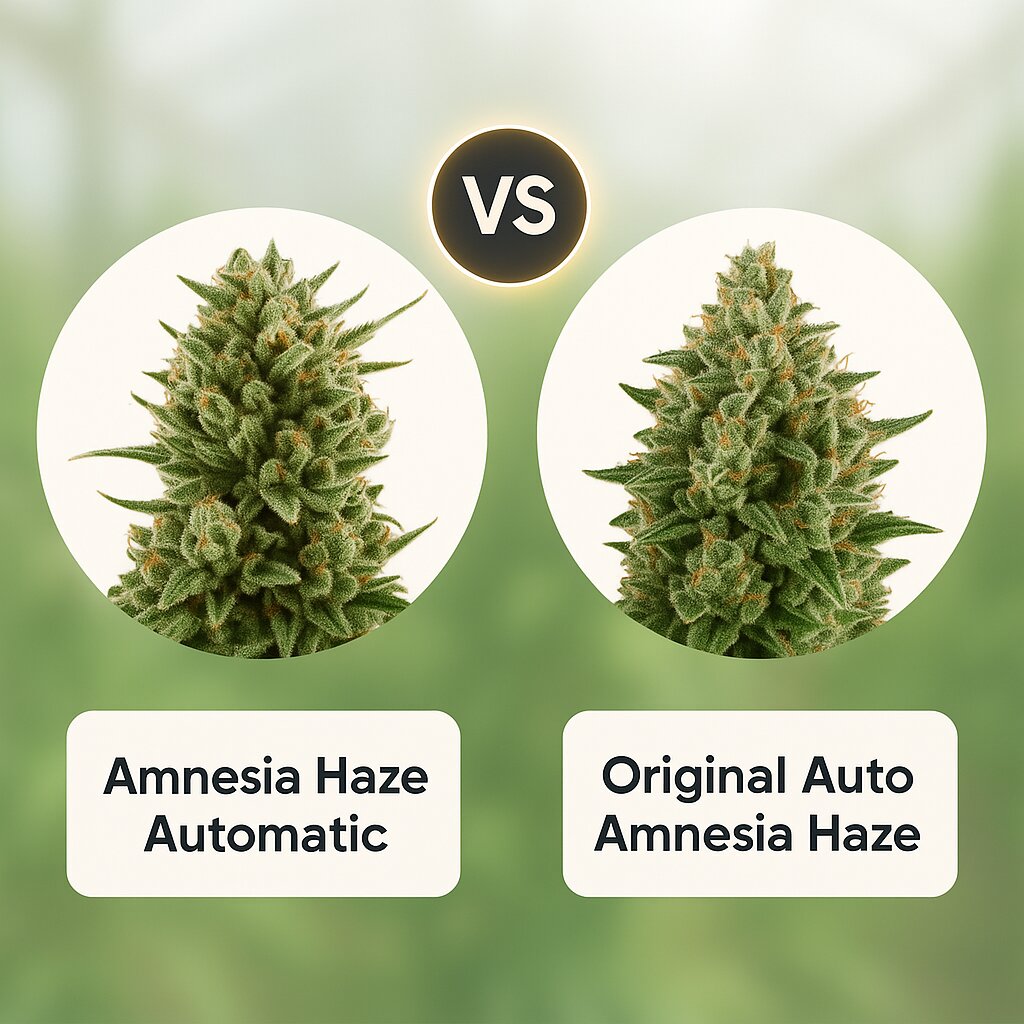 Amnesia Haze Automatic (Royal Queen Seeds) vs Original Auto Amnesia Haze (FastBuds) porównanie nasion konopi