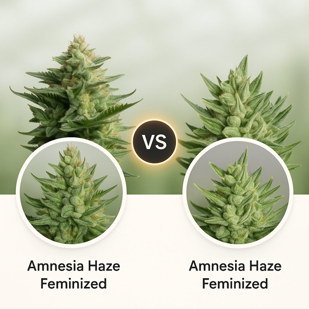 Amnesia Haze (Royal Queen Seeds) vs Amnesia Haze (Soma Seeds) porównanie nasion konopi
