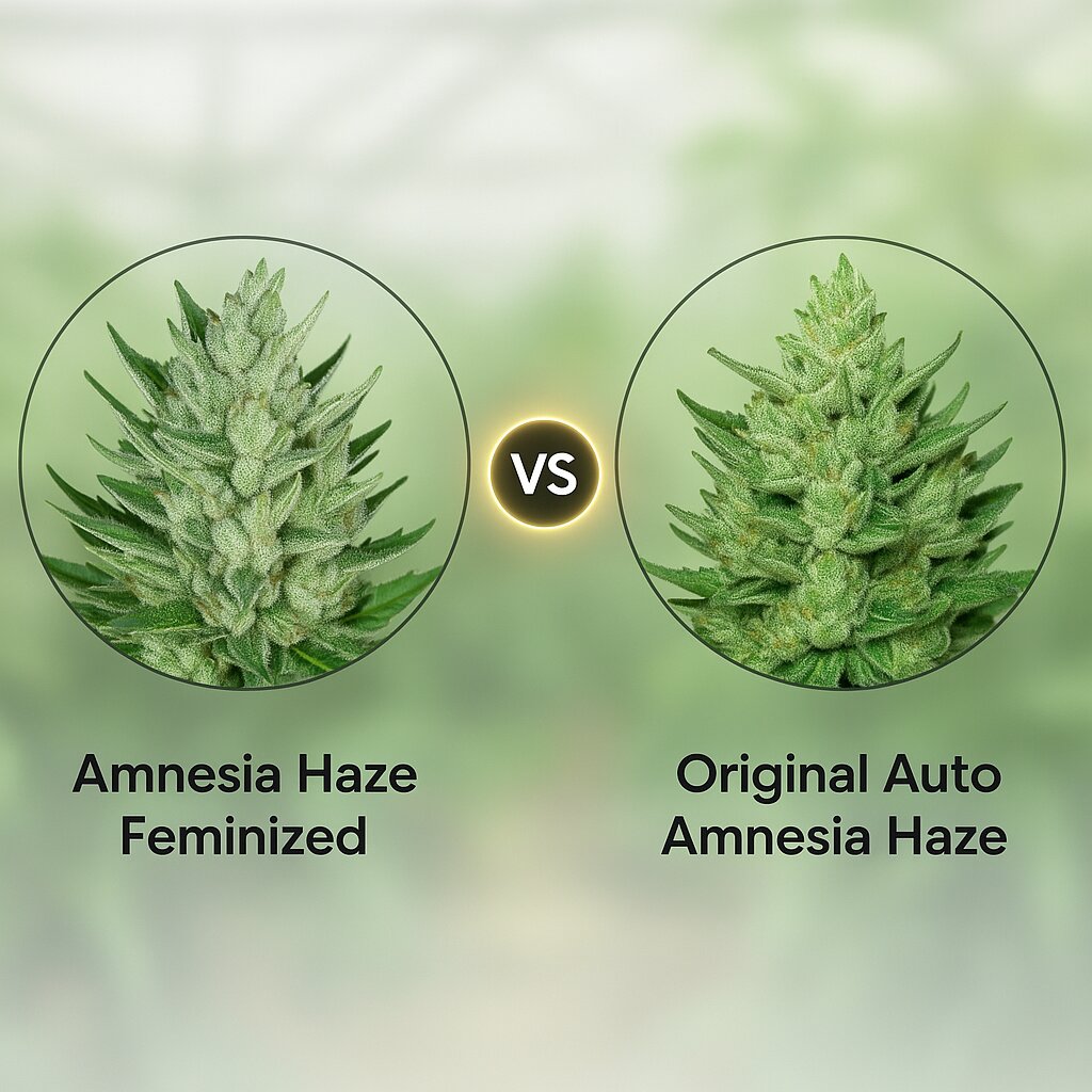 Amnesia Haze (Soma Seeds) vs Original Auto Amnesia Haze (FastBuds) porównanie nasion konopi