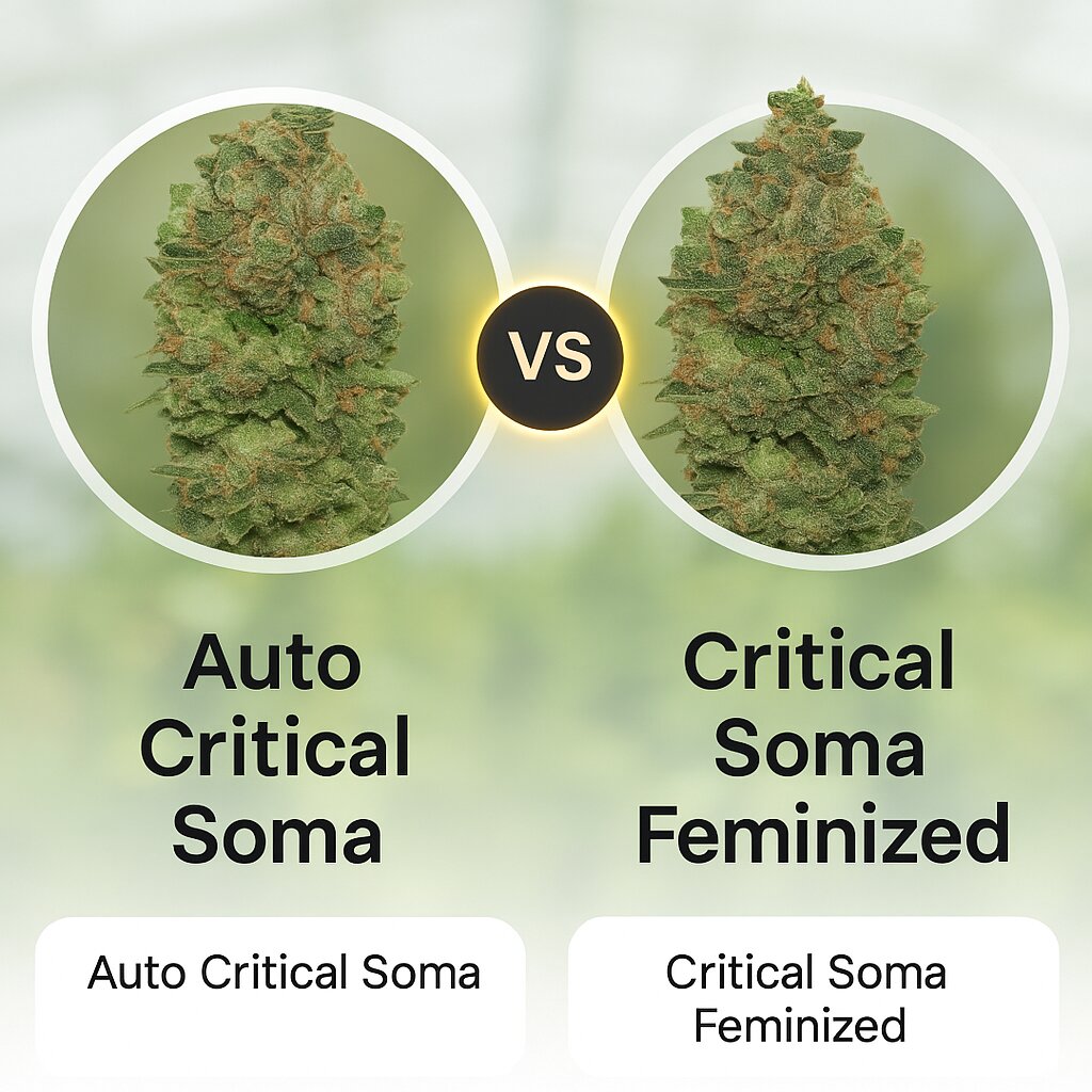 Auto Critical Soma (Advanced Seeds) vs Critical Soma (Advanced Seeds) porównanie nasion konopi