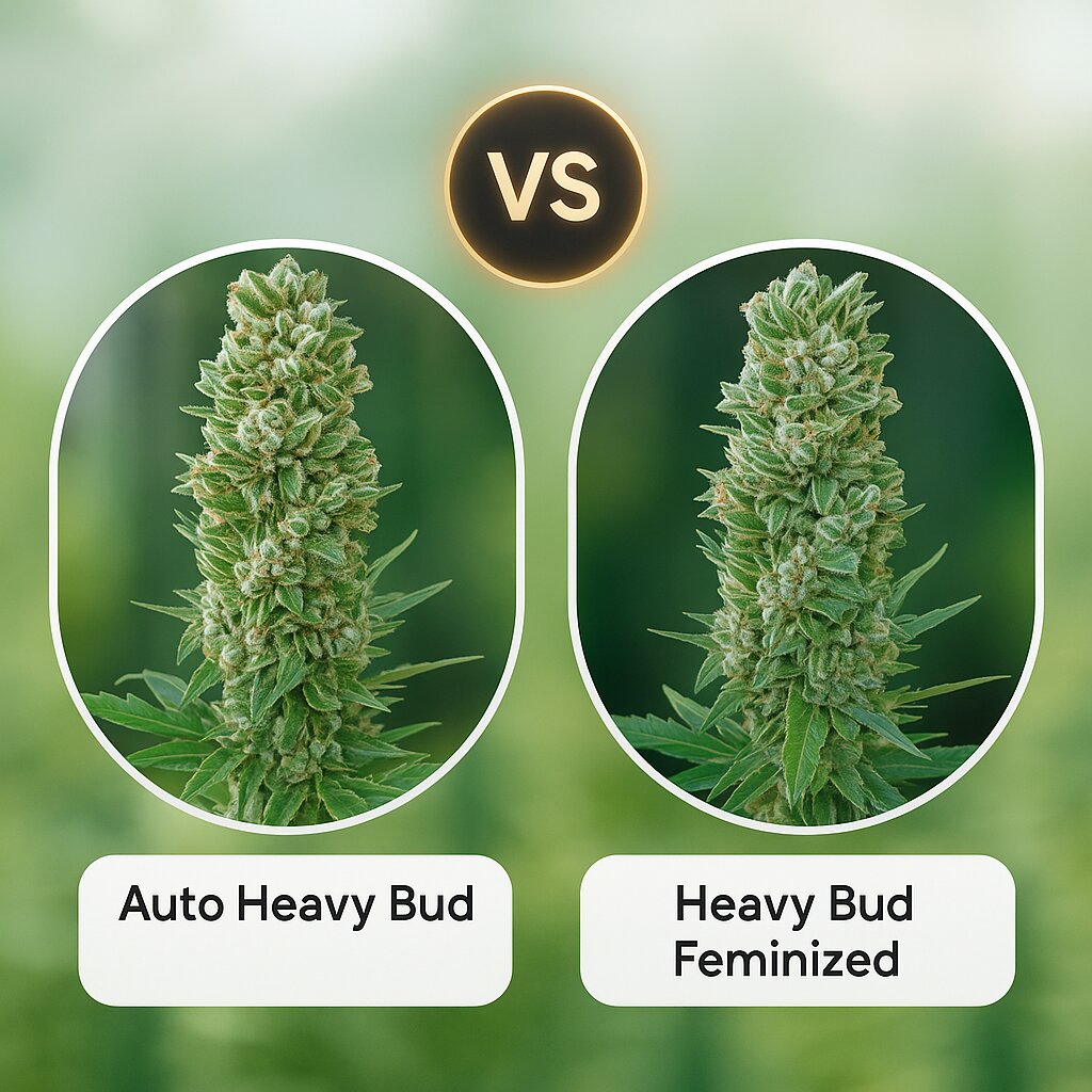 Auto Heavy Bud (Advanced Seeds) vs Heavy Bud (Advanced Seeds) porównanie nasion konopi