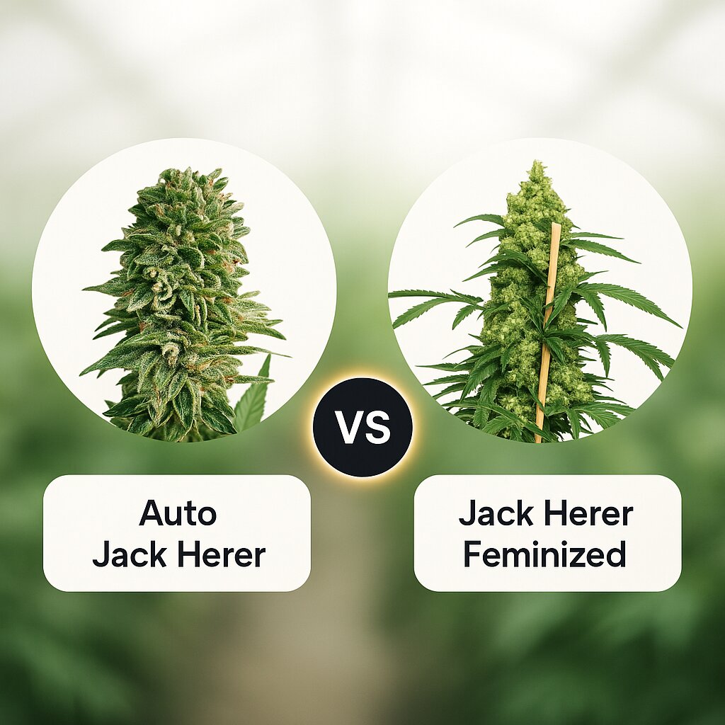 Auto Jack Herer (Advanced Seeds) vs Jack Herer (Bulldog Seeds) porównanie nasion konopi