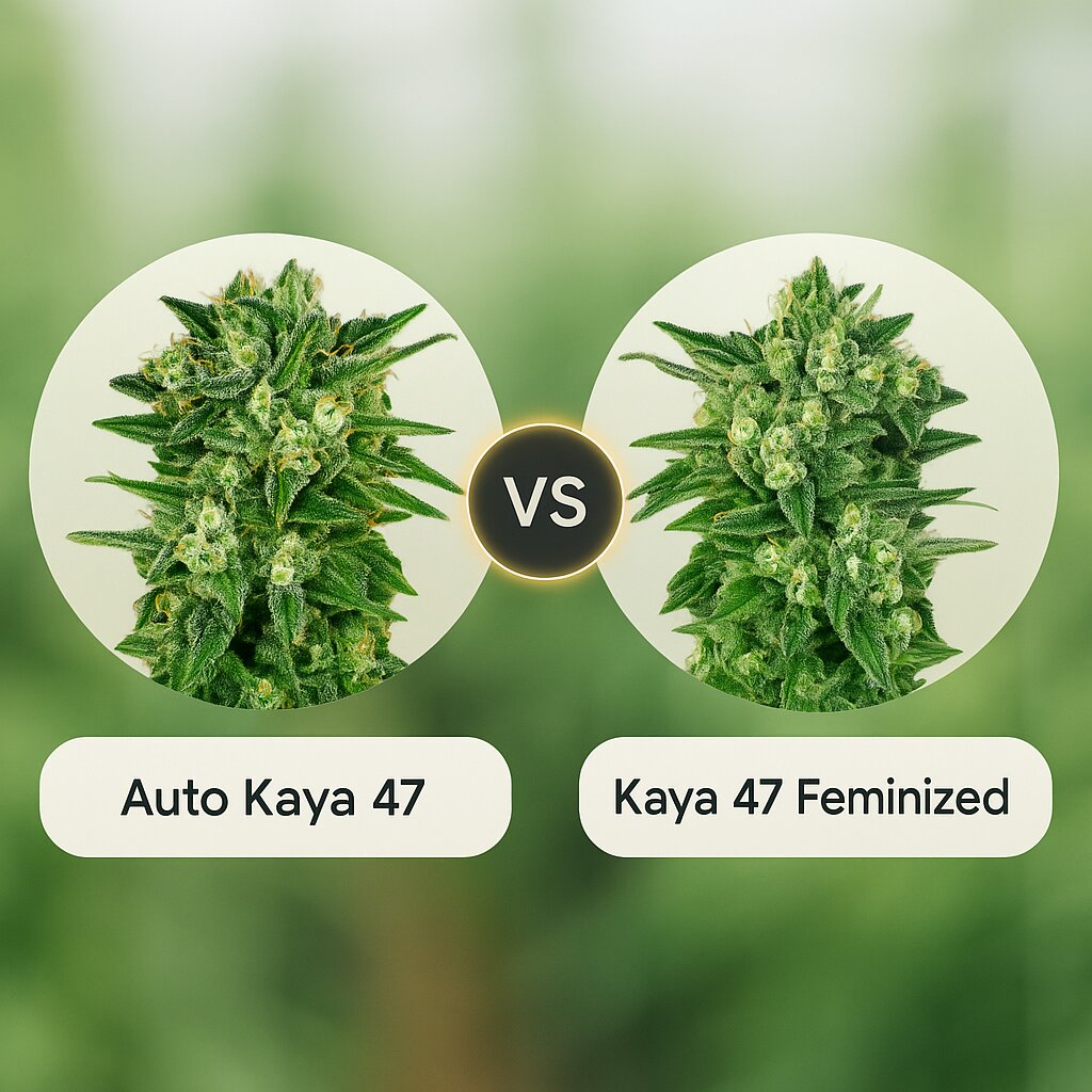 Auto Kaya 47 (Advanced Seeds) vs Kaya 47 (Advanced Seeds) porównanie nasion konopi