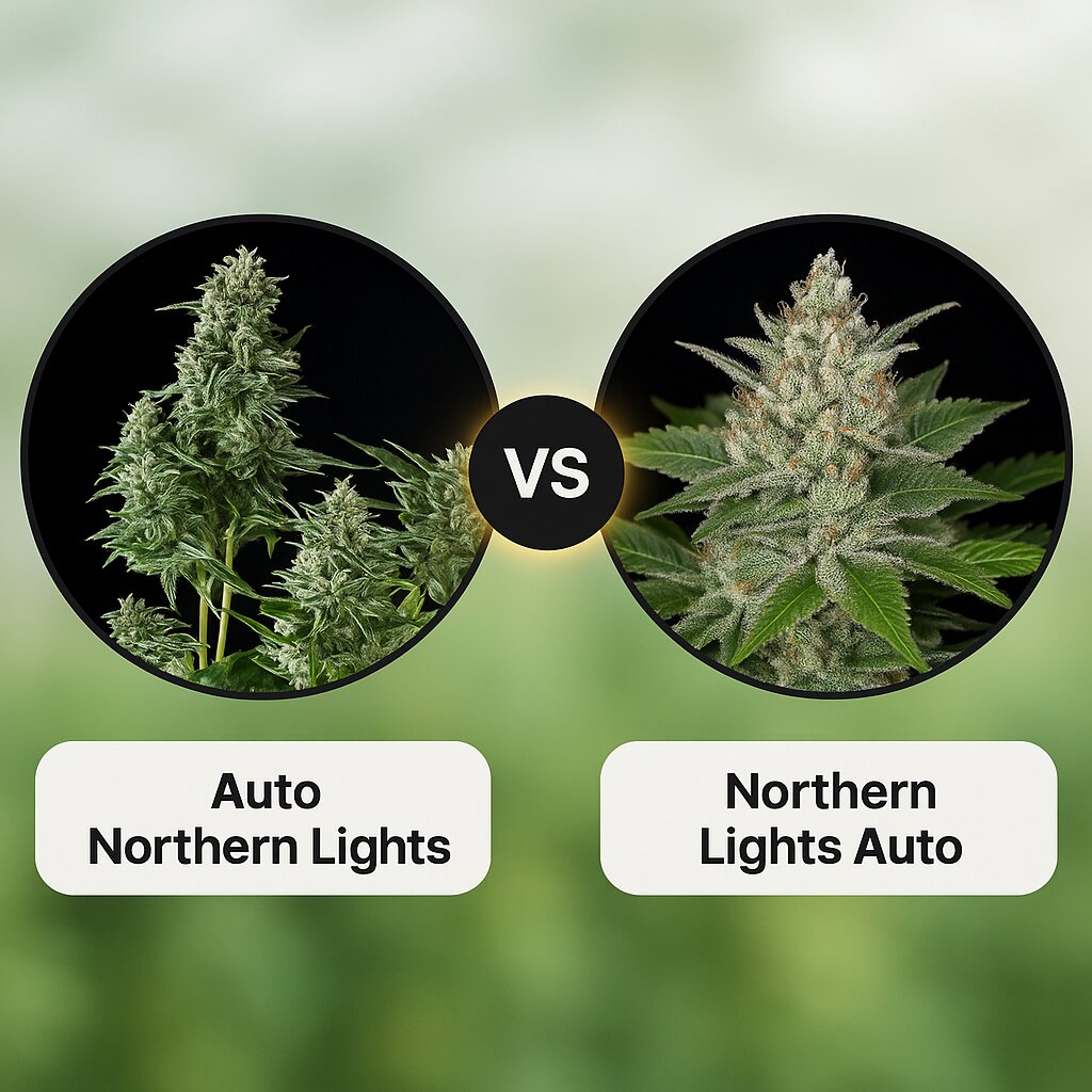 Auto Northern Lights (Pyramid Seeds) vs Northern Lights Auto (G13 Labs) porównanie nasion konopi