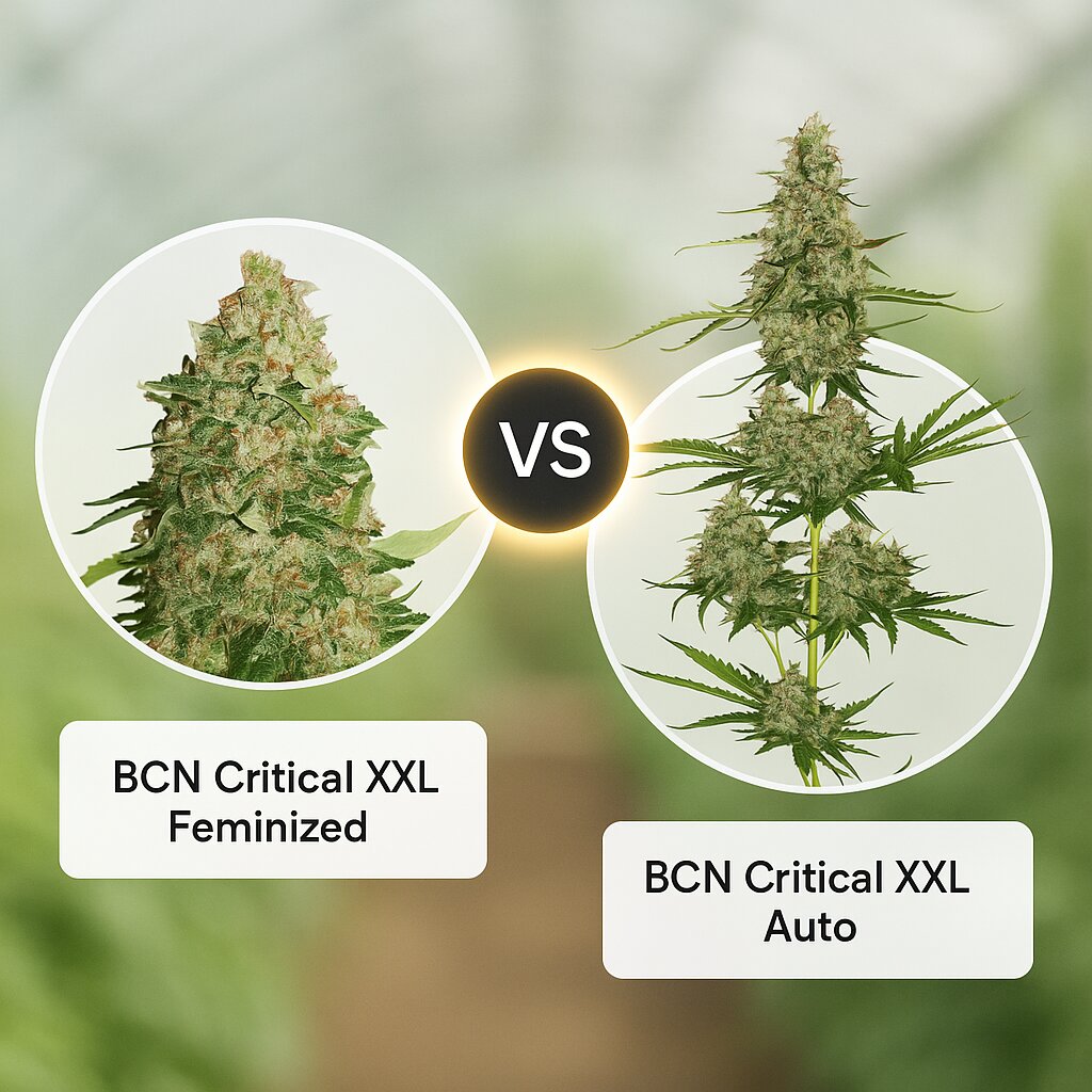BCN Critical XXL (Seed Stockers) vs BCN Critical XXL Auto (Seed Stockers) porównanie nasion konopi