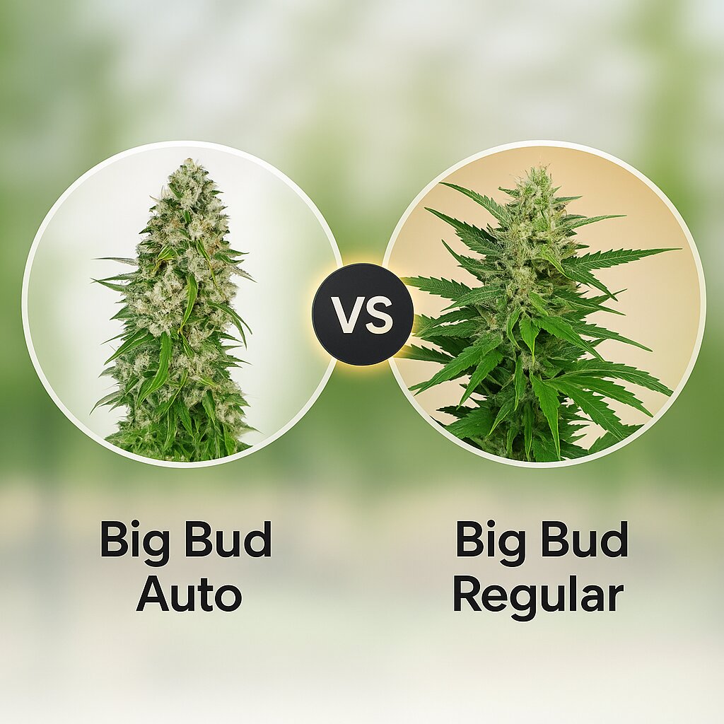 Big Bud Auto (Sensi Seeds) vs Big Bud (Sensi Seeds) porównanie nasion konopi