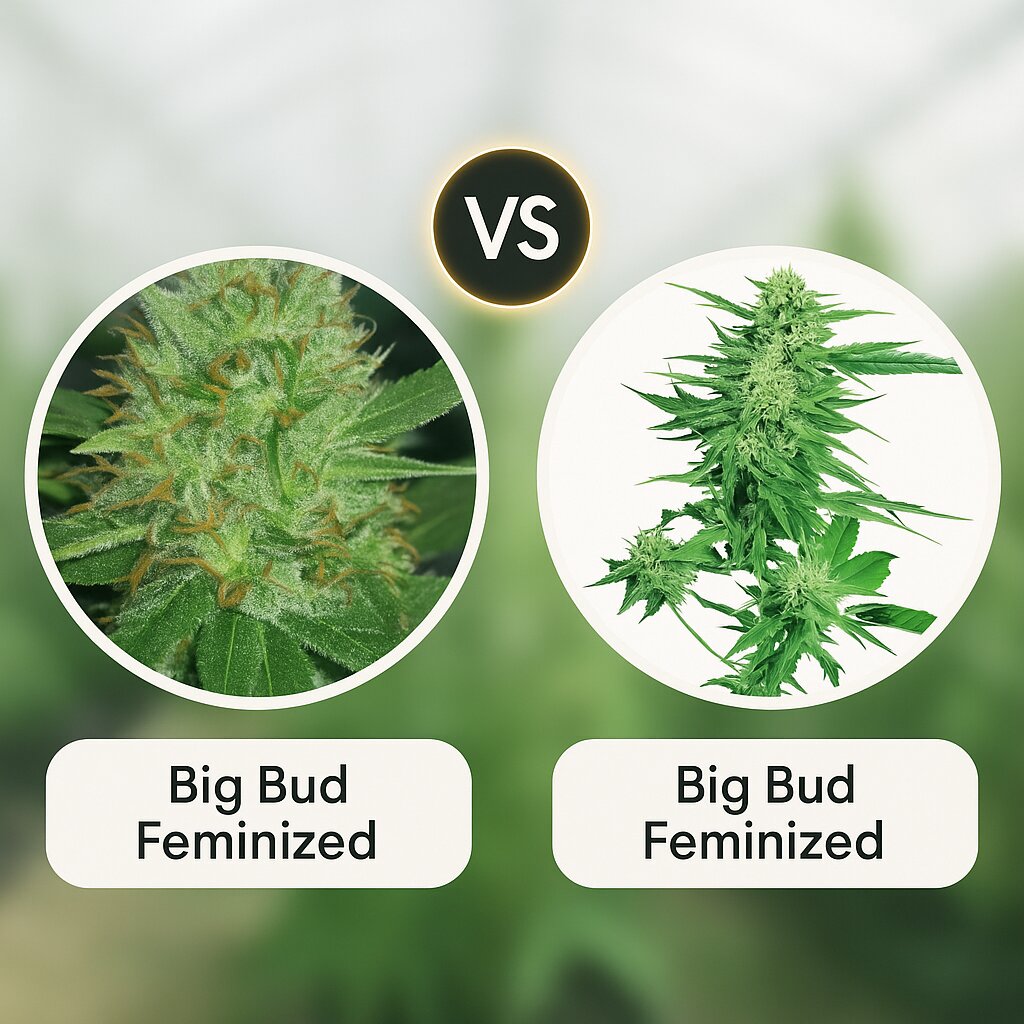 Big Bud (Vision Seeds) vs Big Bud (Sensi Seeds) porównanie nasion konopi