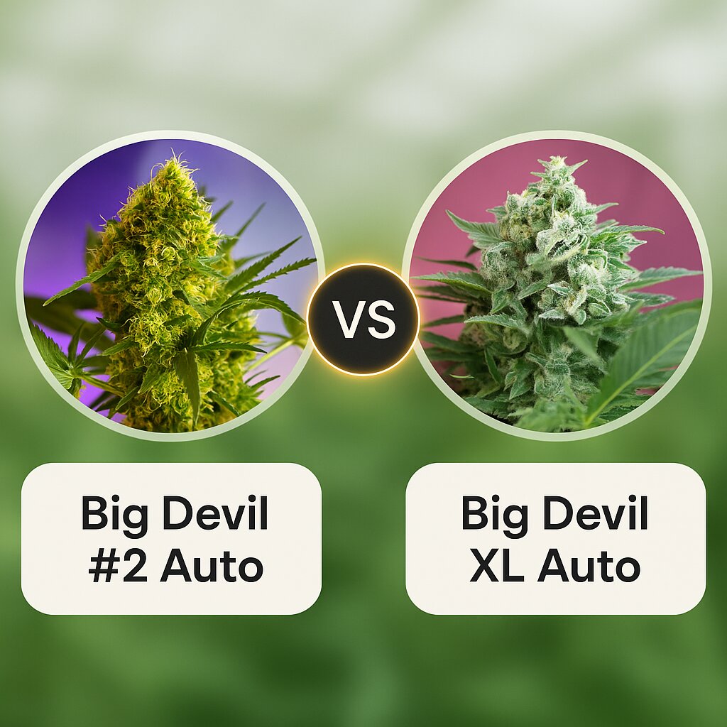 Big Devil #2 (Sweet Seeds) vs Big Devil XL Auto (Sweet Seeds) porównanie nasion konopi