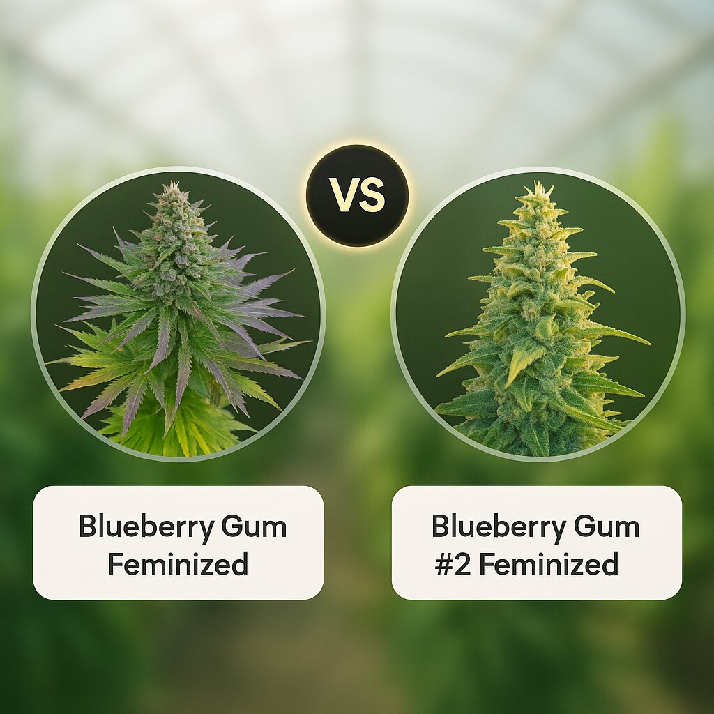 Blueberry Gum (G13 Labs) vs Blueberry Gum #2 (G13 Labs) porównanie nasion konopi