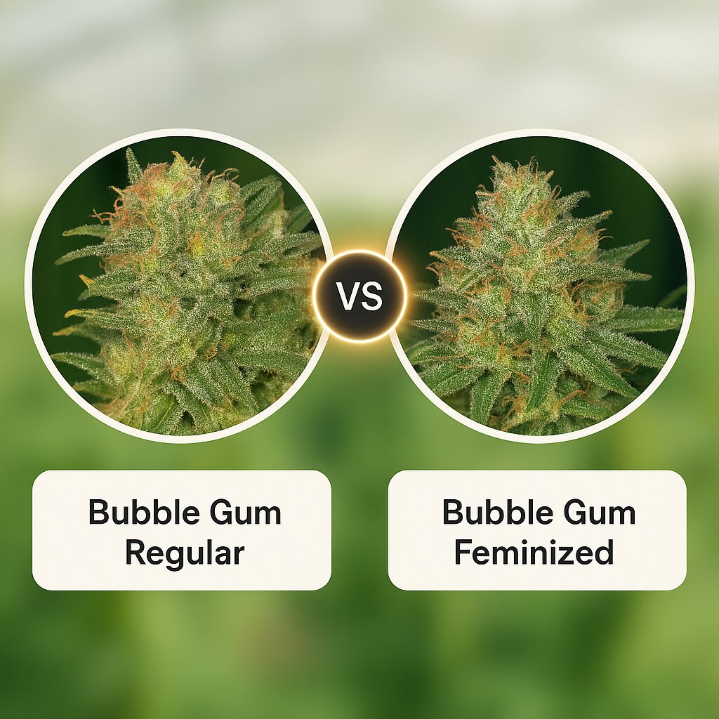 Bubble Gum (Serious Seeds) vs Bubble Gum (Serious Seeds) porównanie nasion konopi