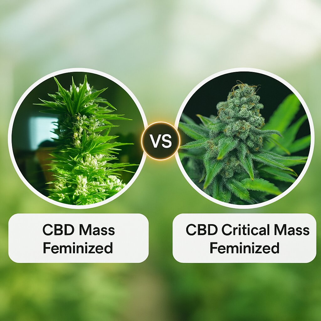 CBD Mass (Advanced Genetics Seeds) vs CBD Critical Mass (CBD Crew) Porównanie nasion konopi