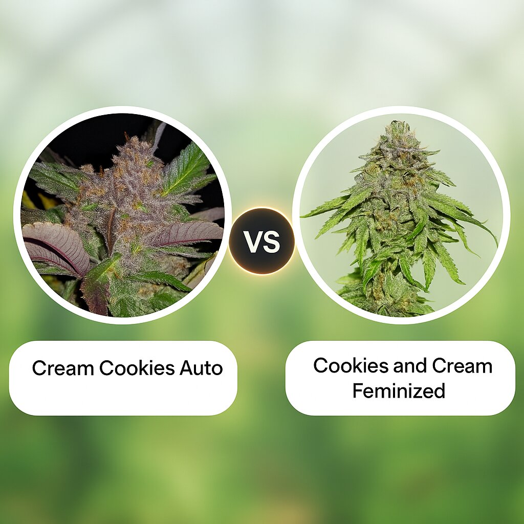 Cream Cookies Auto (FastBuds) vs Cookies and Cream (Seed Stockers) porównanie nasion konopi