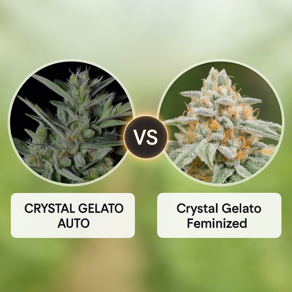 Crystal Gelato (Bighead Seeds) vs CRYSTAL GELATO AUTO (Bighead Seeds) porównanie nasion konopi