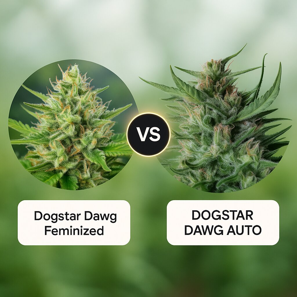 Dogstar Dawg (Bighead Seeds) vs DOGSTAR DAWG AUTO (Bighead Seeds) porównanie nasion konopi