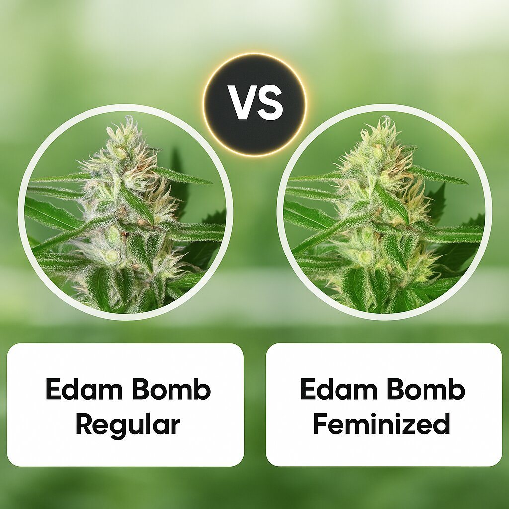 Edam Bomb (Bomb Seeds) vs Edam Bomb (Bomb Seeds) porównanie nasion konopi