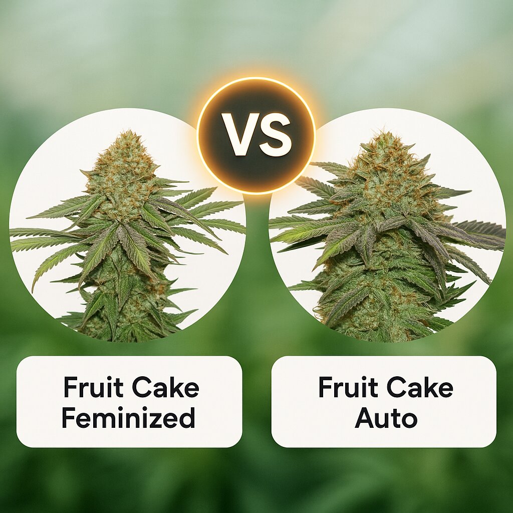 Fruit Cake (Seed Stockers) vs Fruit Cake Auto (Seed Stockers) porównanie nasion konopi