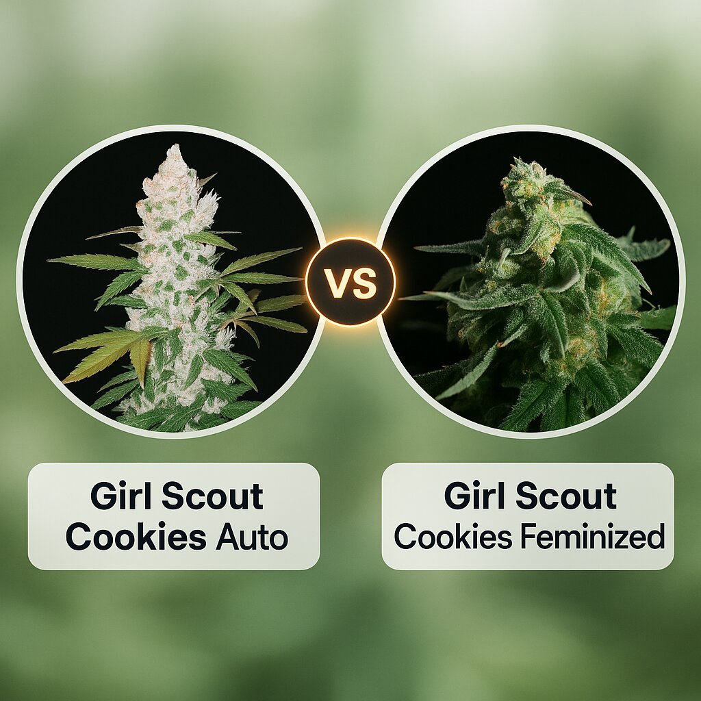 Girl Scout Cookies Auto (FastBuds) vs Girl Scout Cookies (Tyrol Seeds) porównanie nasion konopi