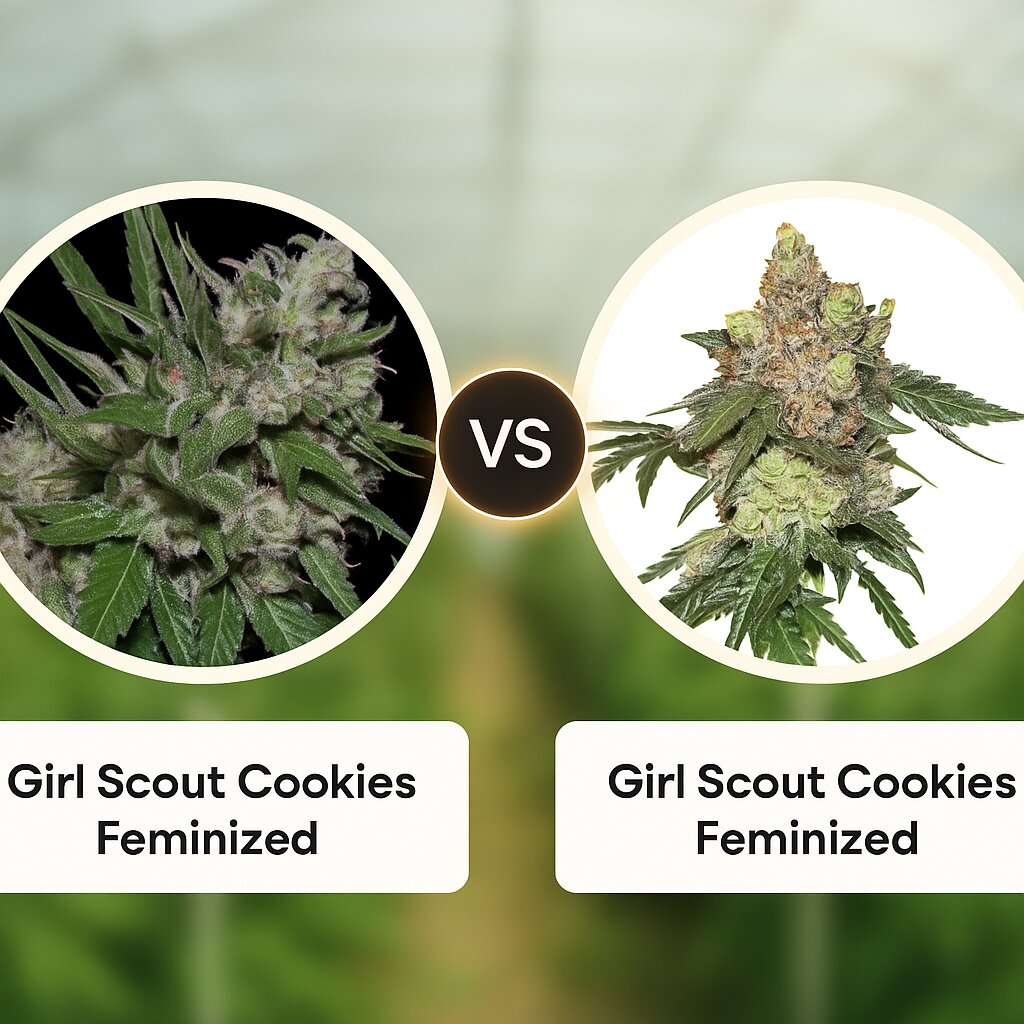 Girl Scout Cookies (Bighead Seeds) vs Girl Scout Cookies (Seed Stockers) Porównanie nasion konopi