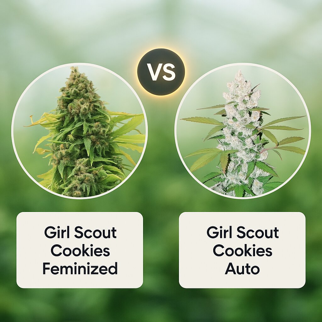 Girl Scout Cookies (Cali Weed) vs Girl Scout Cookies Auto (FastBuds) porównanie nasion konopi