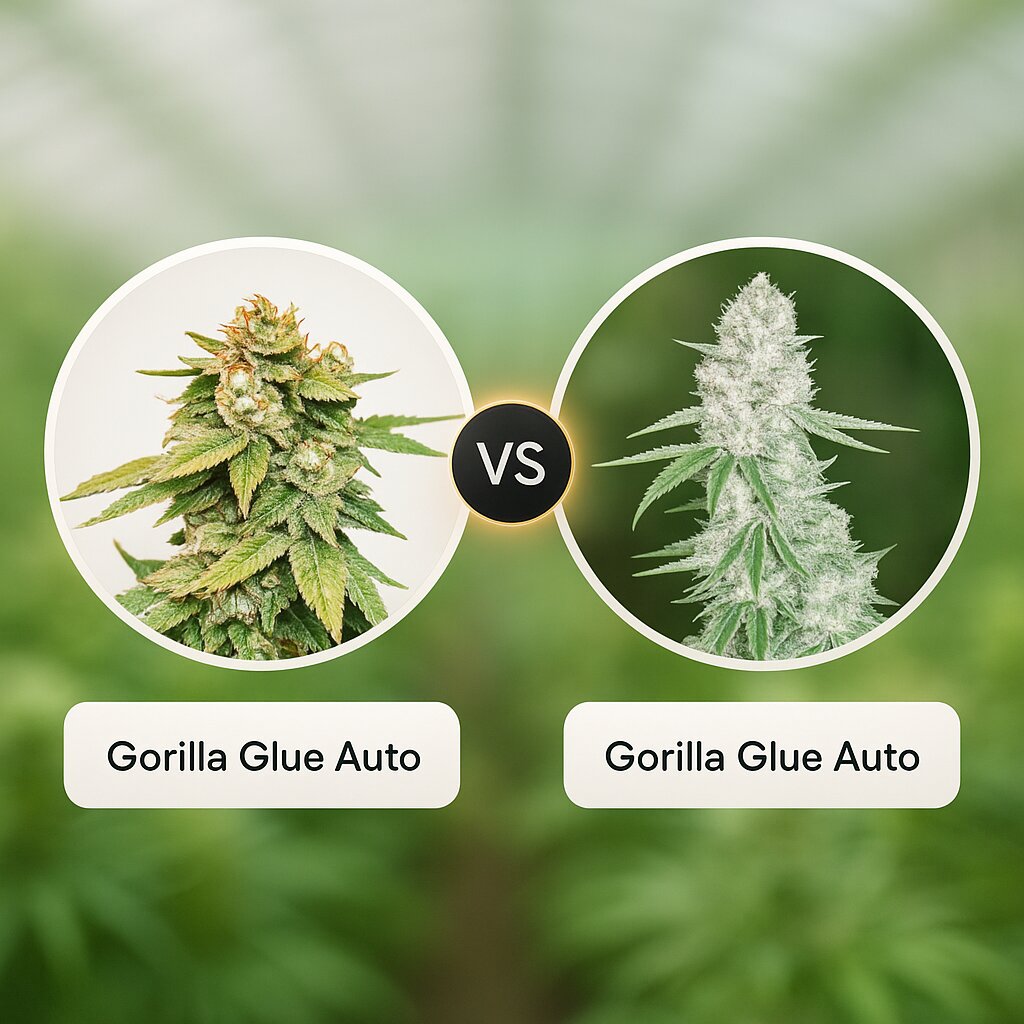 Gorilla Glue Auto (Seed Stockers) vs Gorilla Glue Auto (FastBuds) porównanie nasion konopi