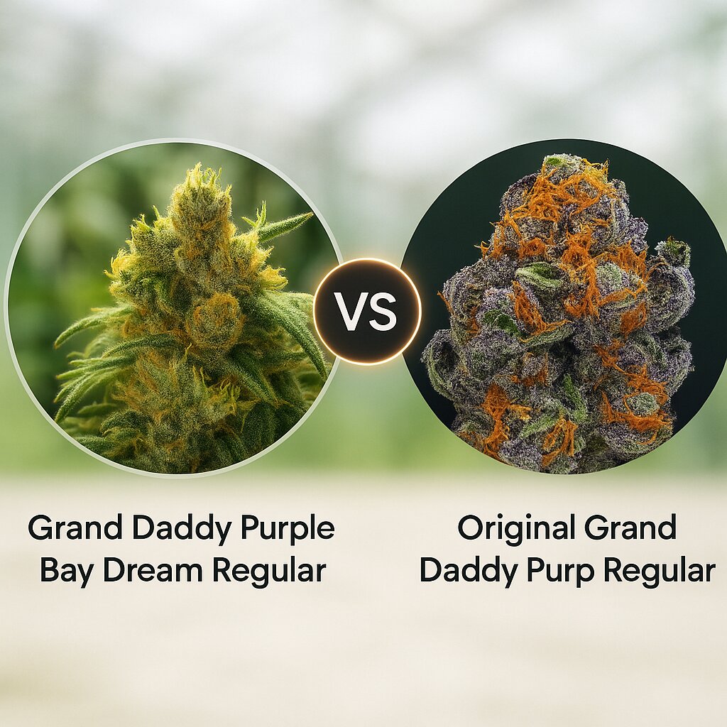 Grand Daddy Purple Bay Dream (Grand Daddy Purp) vs Original Grand Daddy Purp (Grand Daddy Purp) porównanie nasion konopi