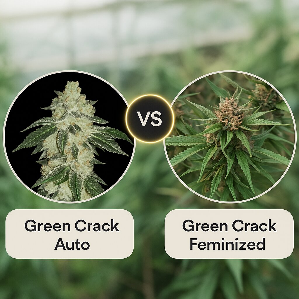 Green Crack Auto (FastBuds) vs Green Crack (SickMeds Seeds) porównanie nasion konopi
