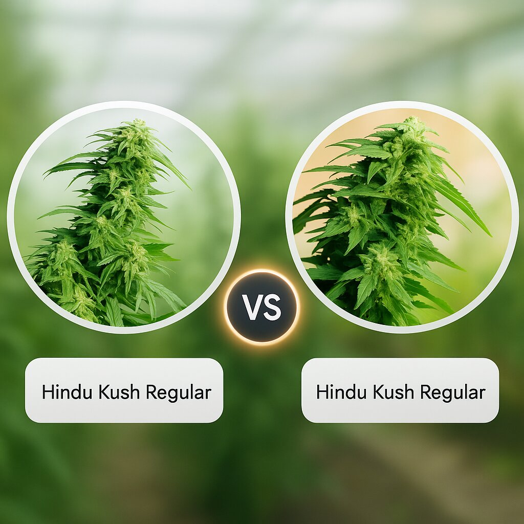 Hindu Kush (Seedsman) vs Hindu Kush (Sensi Seeds) porównanie nasion konopi