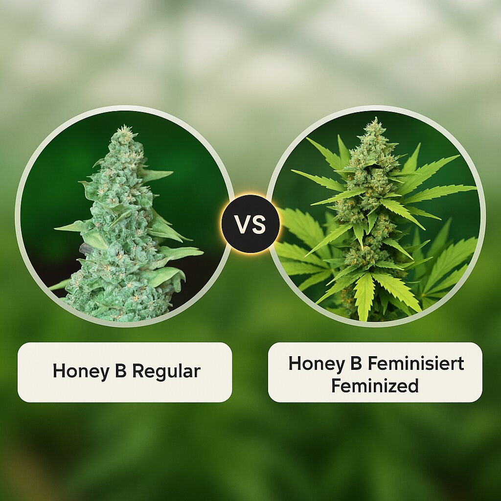 Honey B (Barneys Farm) vs Honey B Feminisiert (Barneys Farm) porównanie nasion konopi