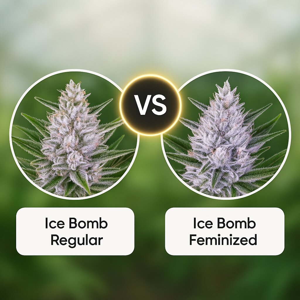Ice Bomb (Bomb Seeds) vs Ice Bomb (Bomb Seeds) porównanie nasion konopi