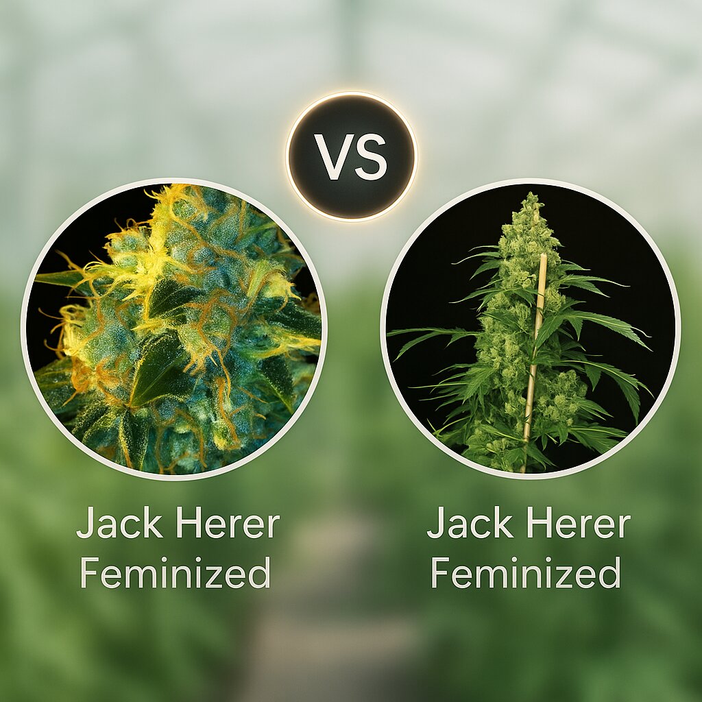 Jack Herer (Vision Seeds) vs Jack Herer (Bulldog Seeds) porównanie nasion konopi