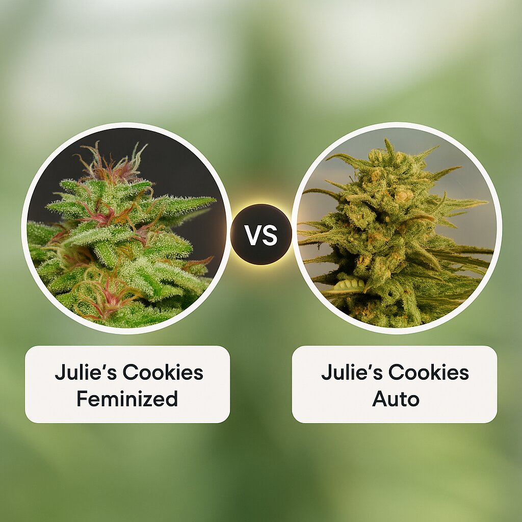 Julie's Cookies  (Bighead Seeds) vs Julie's Cookies Auto (Bighead Seeds) porównanie nasion konopi