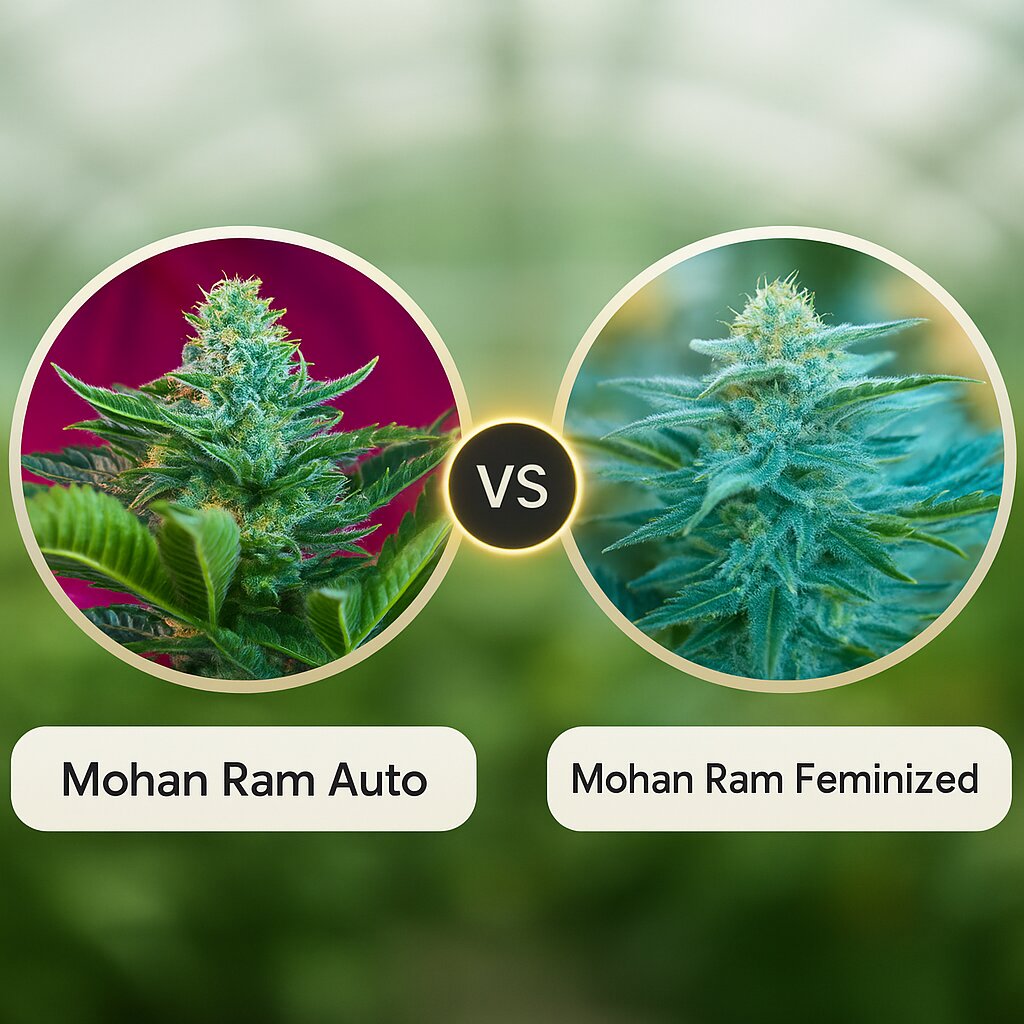 Mohan Ram Auto (Sweet Seeds) vs Mohan Ram (Sweet Seeds) porównanie nasion konopi