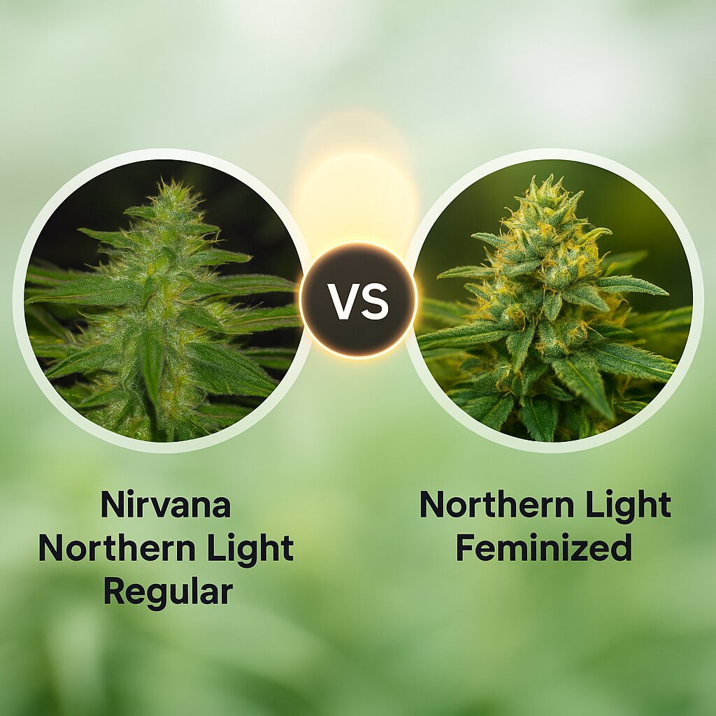 Nirvana Northern Light (Nirvana Seeds) vs Northern Light (Nirvana Seeds) porównanie nasion konopi