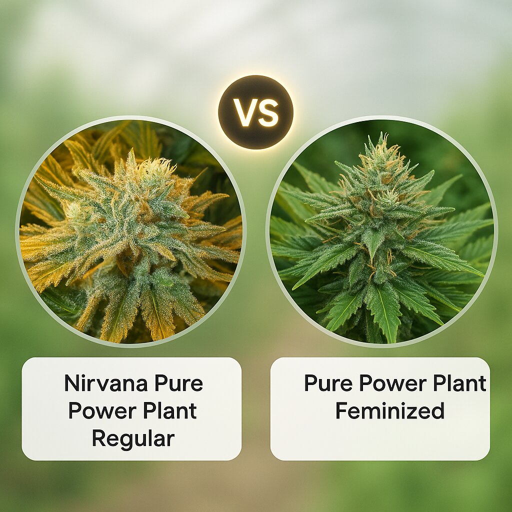 Nirvana Pure Power Plant (Nirvana Seeds) vs Pure Power Plant (Nirvana Seeds) porównanie nasion konopi