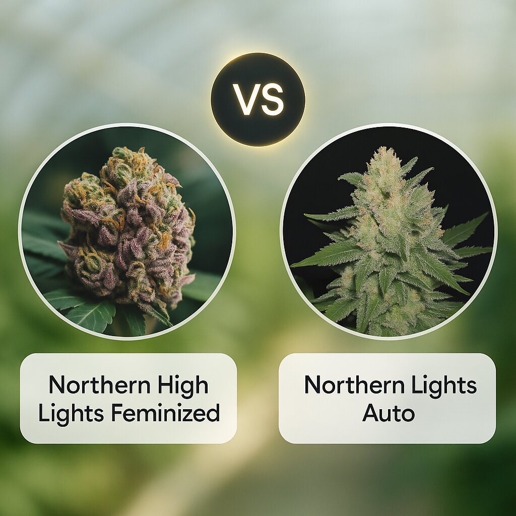 Northern High Lights (Advanced Genetics Seeds) vs Northern Lights Auto (G13 Labs) porównanie nasion konopi