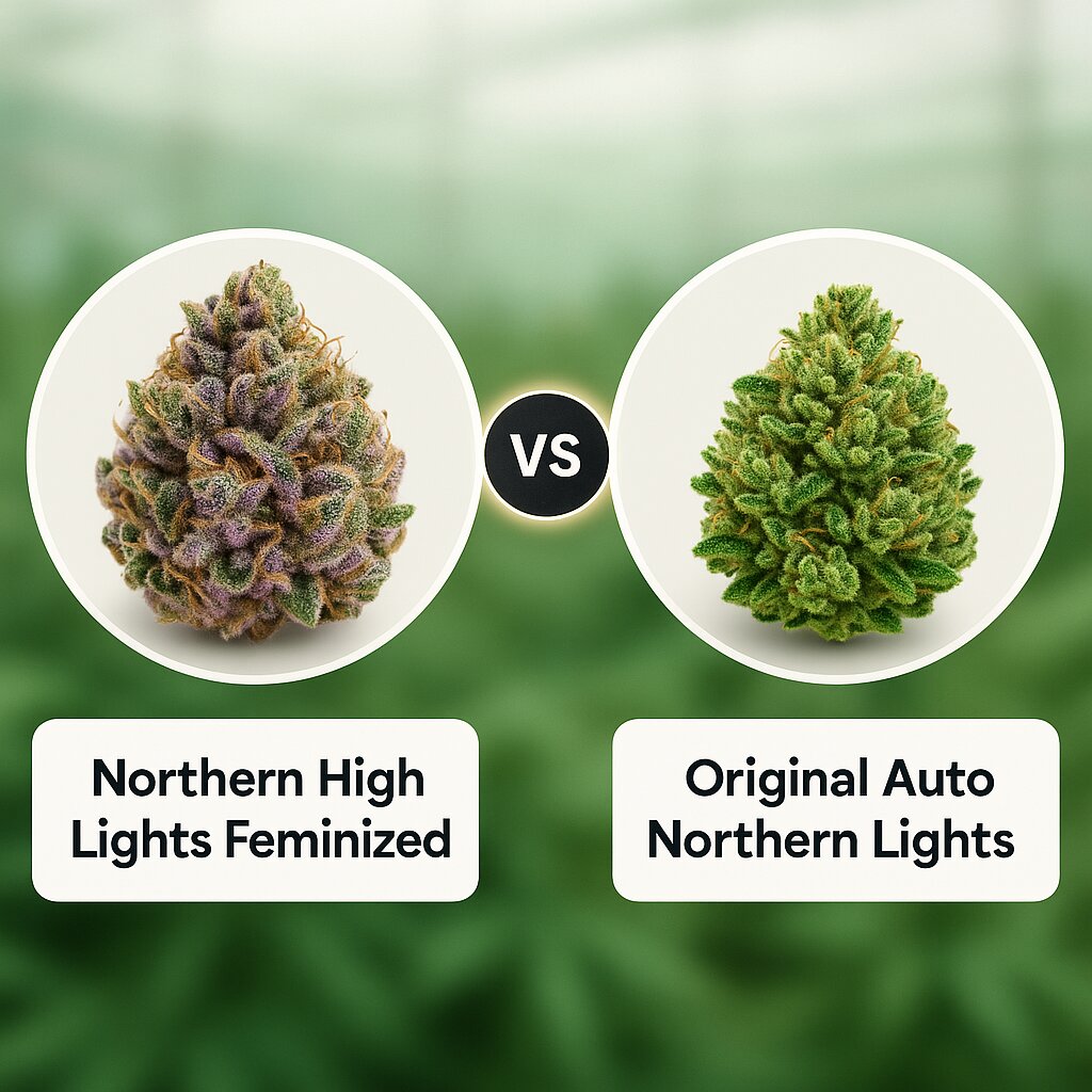 Northern High Lights (Advanced Genetics Seeds) vs Original Auto Northern Lights (FastBuds) porównanie nasion konopi