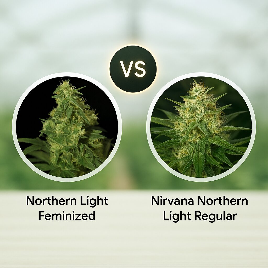 Northern Light (Bulldog Seeds) vs Nirvana Northern Light (Nirvana Seeds) porównanie nasion konopi