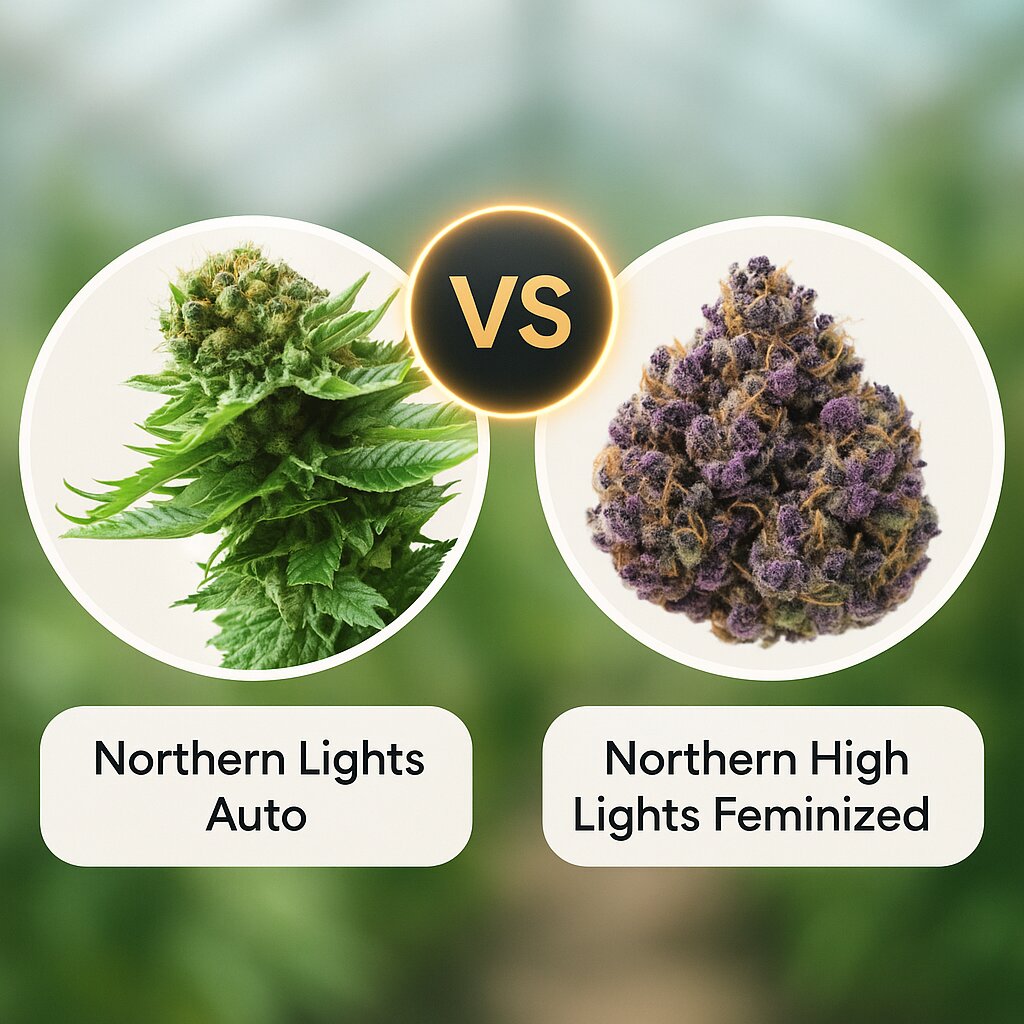 Northern Lights Auto (Sensi Seeds) vs Northern High Lights (Advanced Genetics Seeds) Porównanie nasion konopi