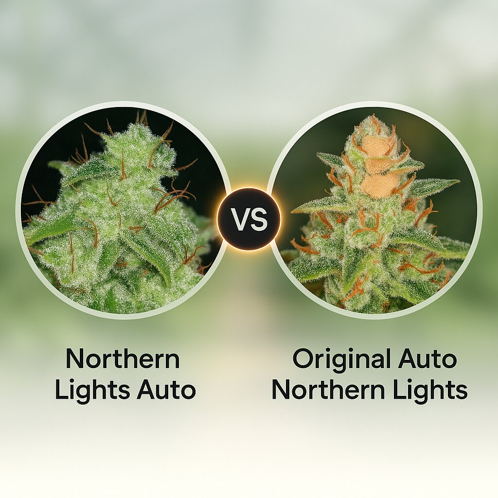 Northern Lights (Vision Seeds) vs Original Auto Northern Lights (FastBuds) porównanie nasion konopi