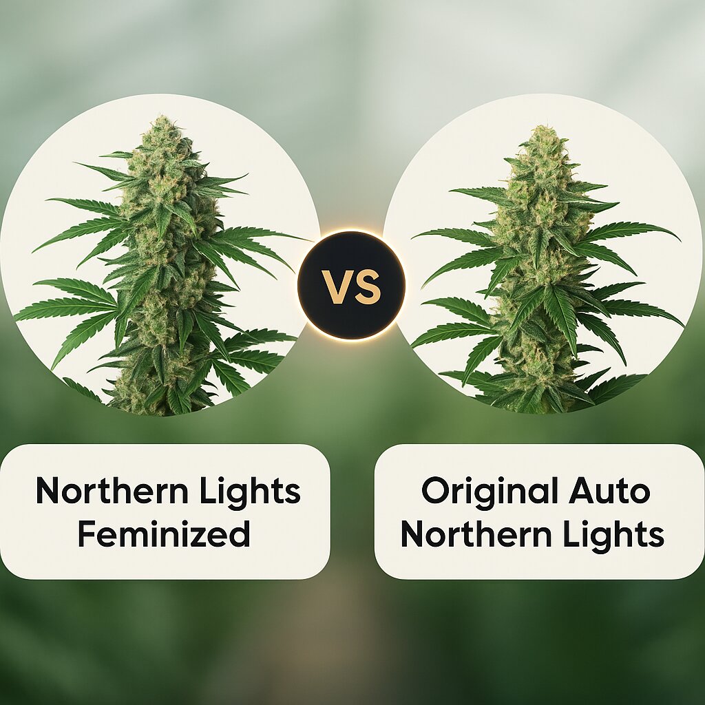 Northern Lights (Sensi Seeds) vs Original Auto Northern Lights (FastBuds) porównanie nasion konopi
