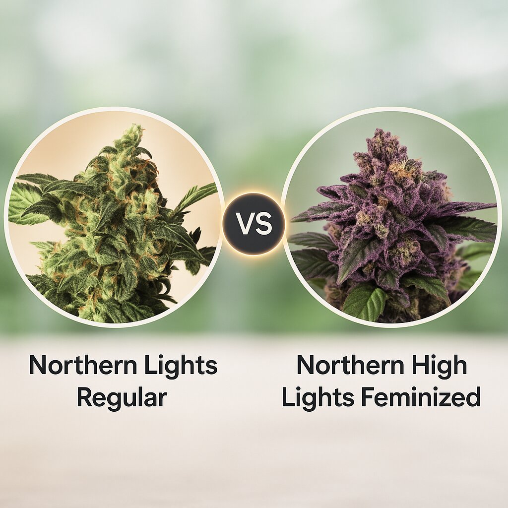 Northern Lights (Sensi Seeds) vs Northern High Lights (Advanced Genetics Seeds) porównanie nasion konopi