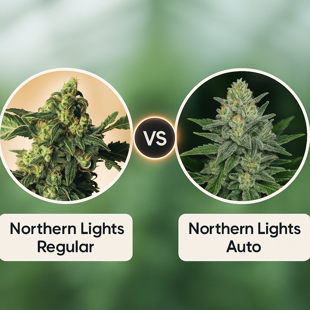 Northern Lights (Sensi Seeds) vs Northern Lights Auto (G13 Labs) porównanie nasion konopi