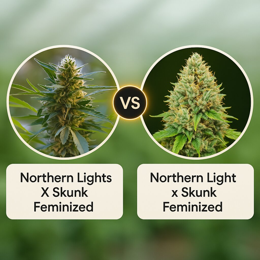 Northern Lights X Skunk (G13 Labs) vs Northern Light x Skunk (World of Seeds) porównanie nasion konopi