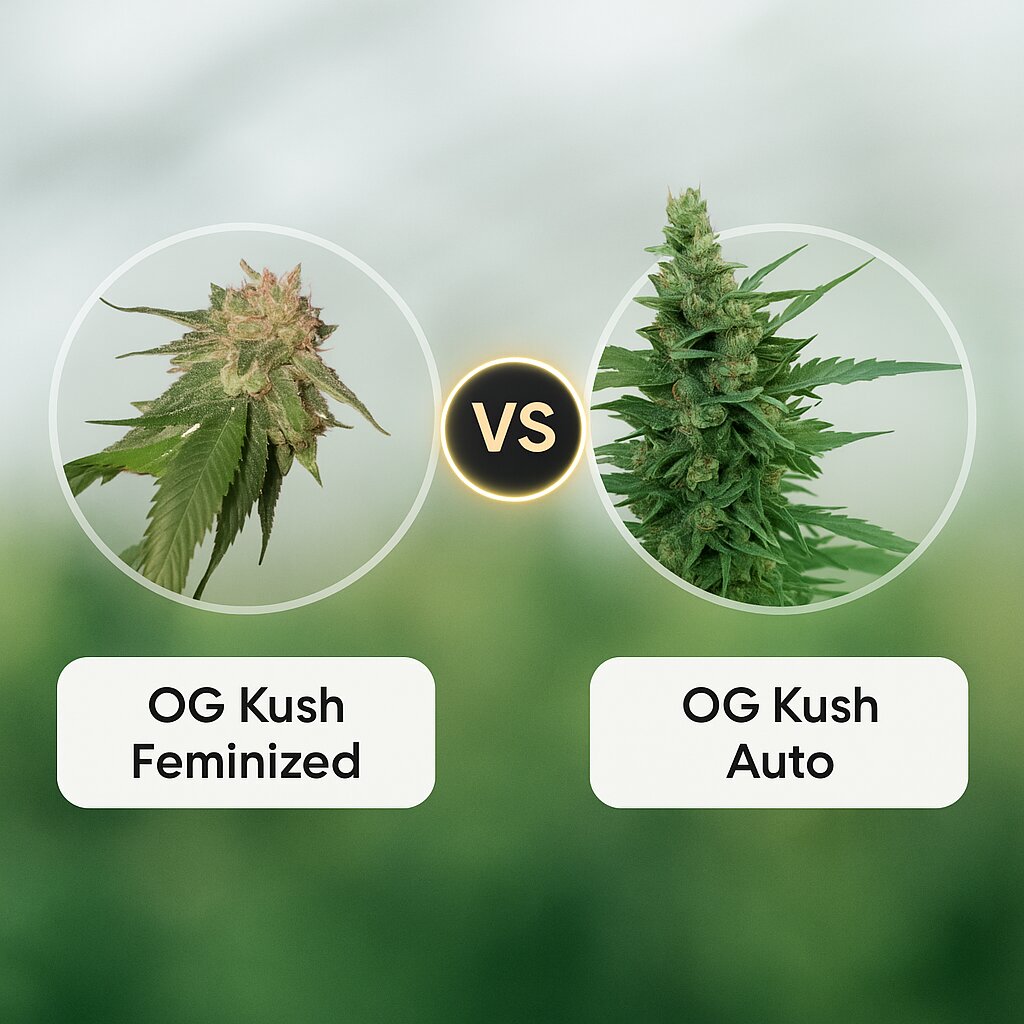 OG Kush (Reserva Privada) vs OG Kush Auto (Dr Krippling) porównanie nasion konopi