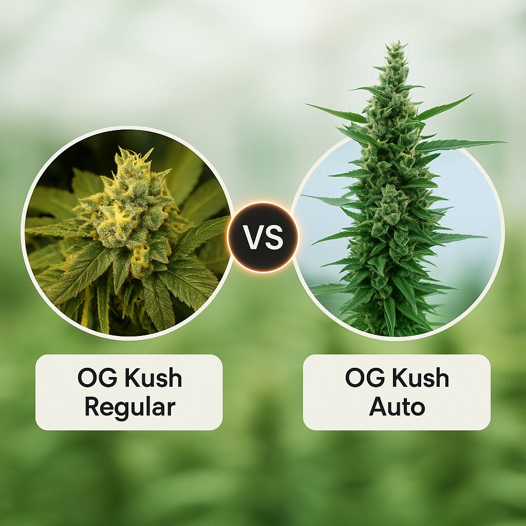 OG Kush (Grand Daddy Purp) vs OG Kush Auto (Dr Krippling) porównanie nasion konopi
