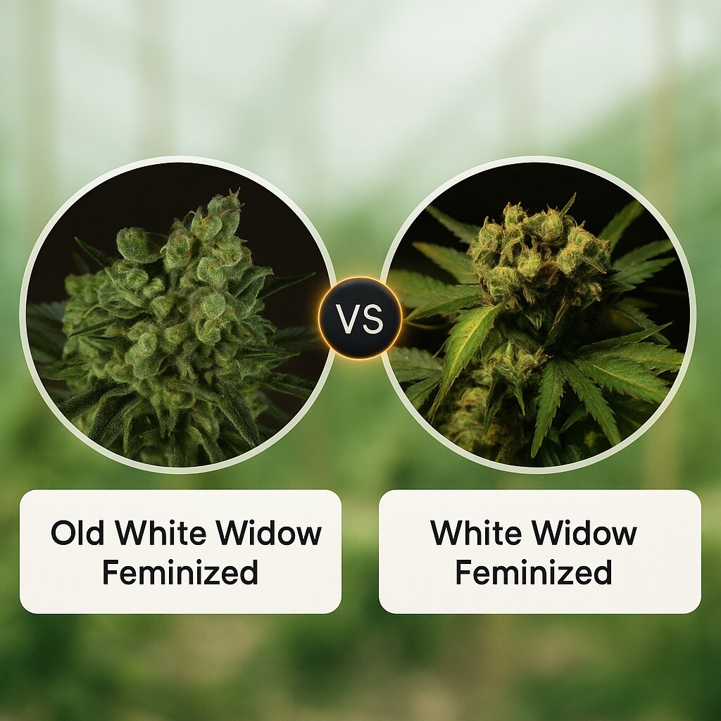 Old White Widow (z710 Genetics) vs White Widow (Bulldog Seeds) porównanie nasion konopi
