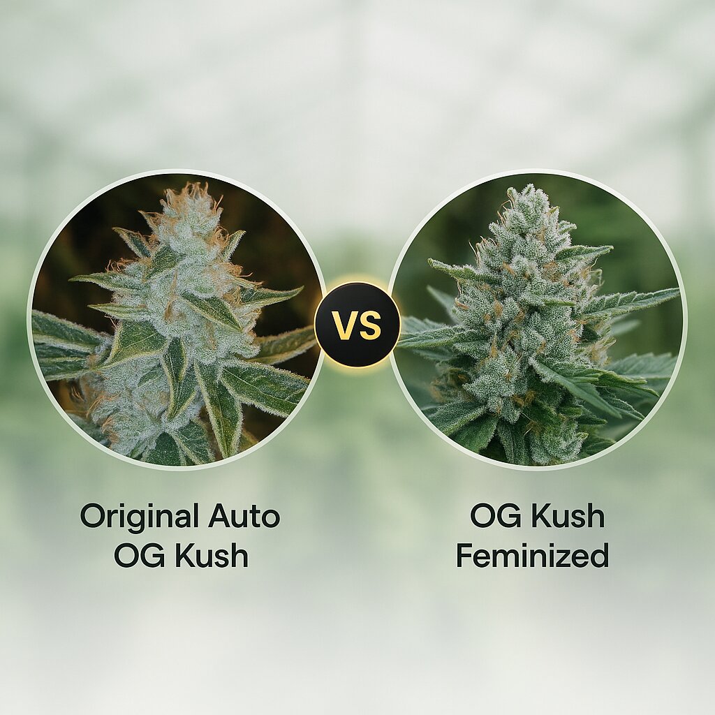 Original Auto OG Kush (FastBuds) vs OG Kush (Tyrol Seeds) porównanie nasion konopi